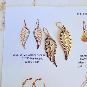 Stella and Dot Bellissmo Angelo Angel Earrings.